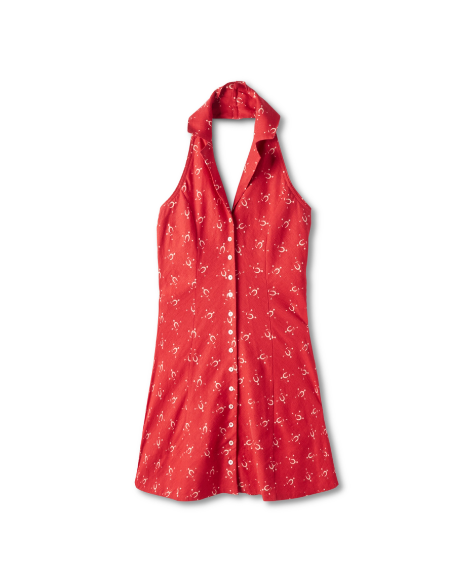 Women's Sleeveless Collared Mini Dress - Image 11