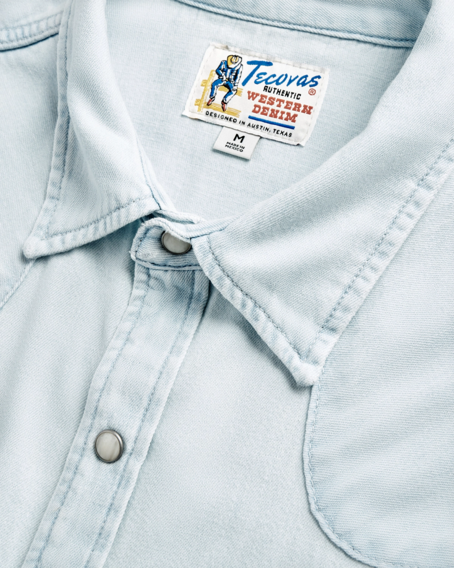 Men's Denim Long Sleeve Pearl Snap - Image 6