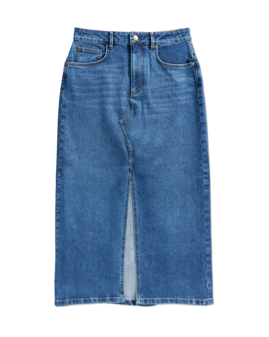Women's Denim Midi Skirt - Image 10