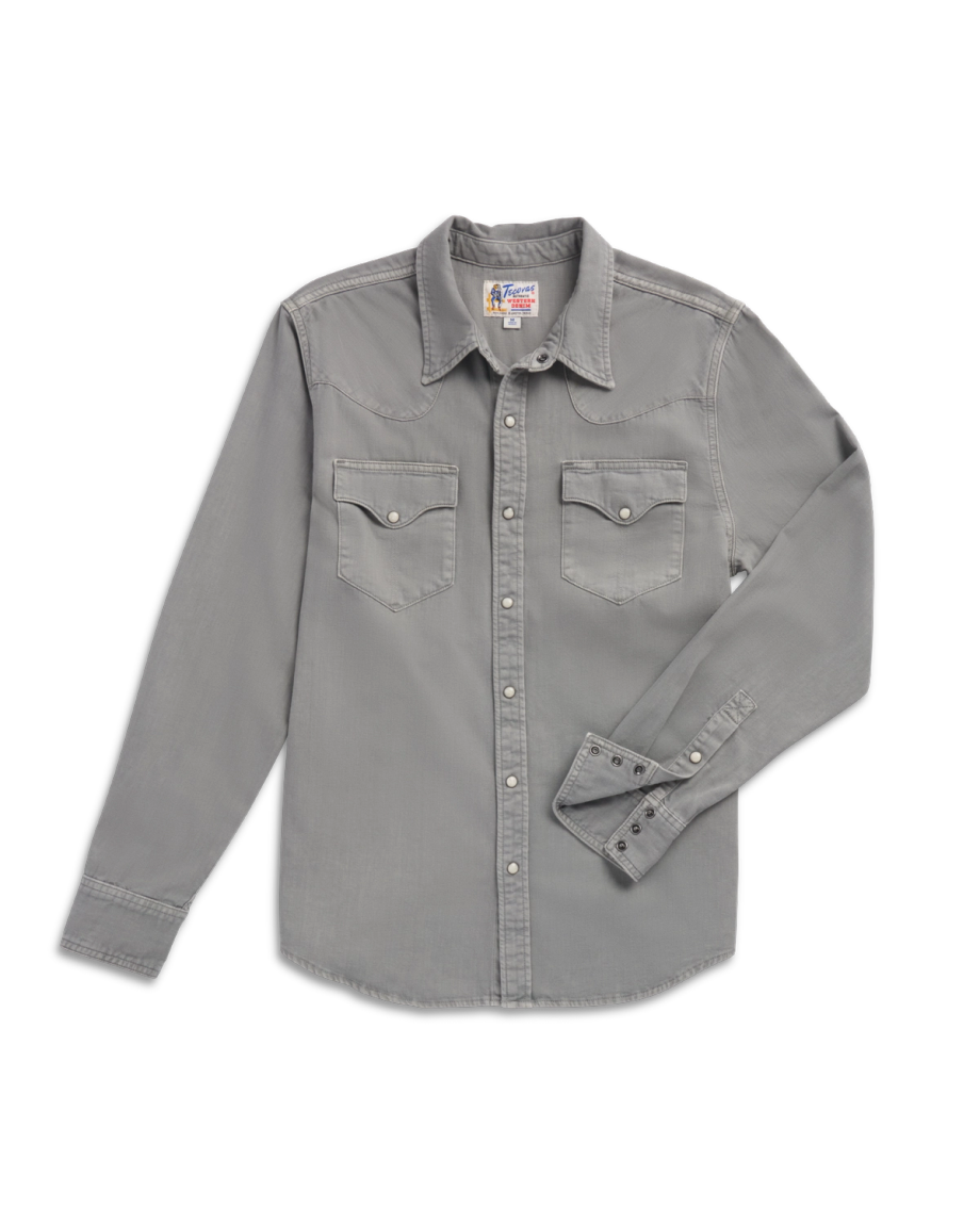 Men's Denim Long Sleeve Pearl Snap - Image 49