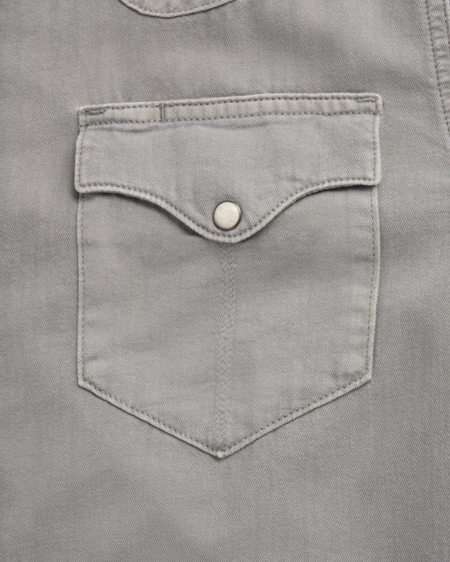 Men's Denim Long Sleeve Pearl Snap - Image 54