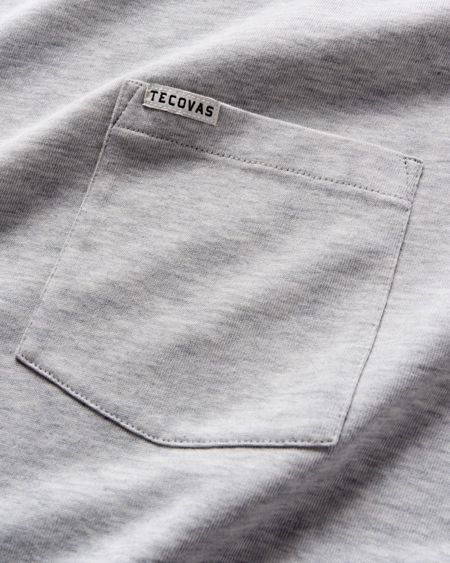Men's Long Sleeve Standard Issue Heather Pocket Tee - Image 2