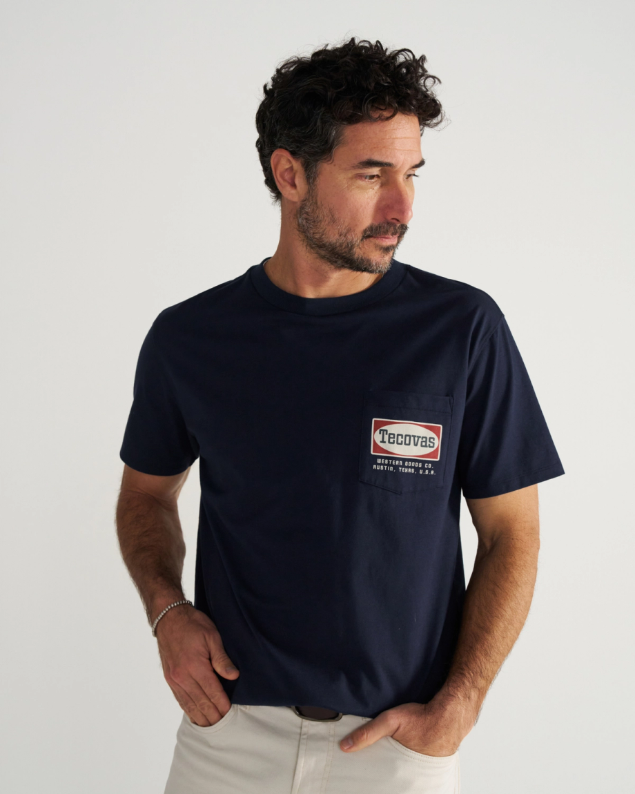 Men's Oval Tecovas Pocket T-Shirt - Image 2
