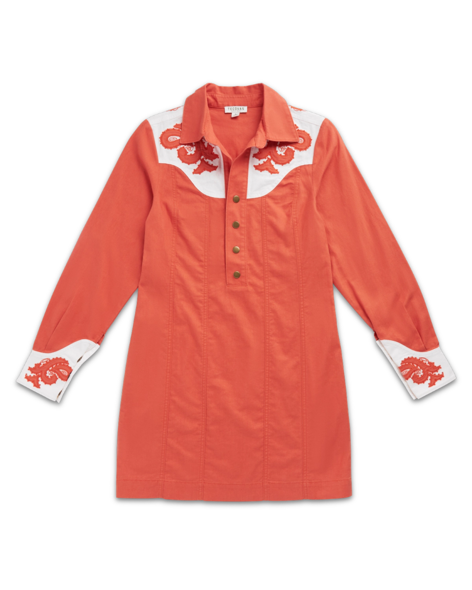 Women's Long Sleeve Applique Mini Dress - Image 9