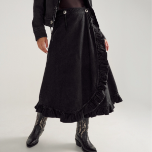 Women's Rodeo Maxi Denim Skirt