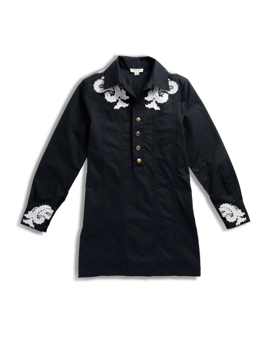 Women's Long Sleeve Applique Mini Dress - Image 18