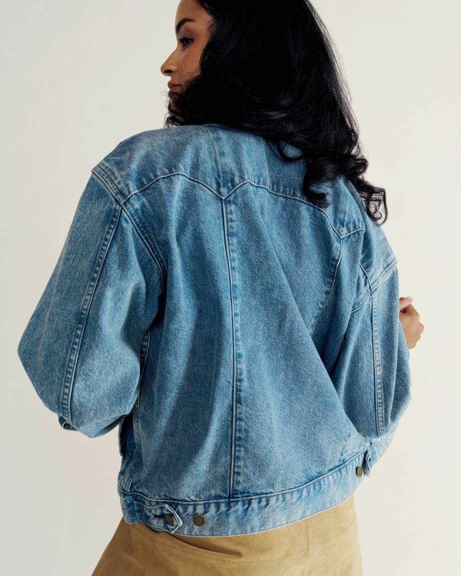 Women's Denim Trucker Jacket - Image 2