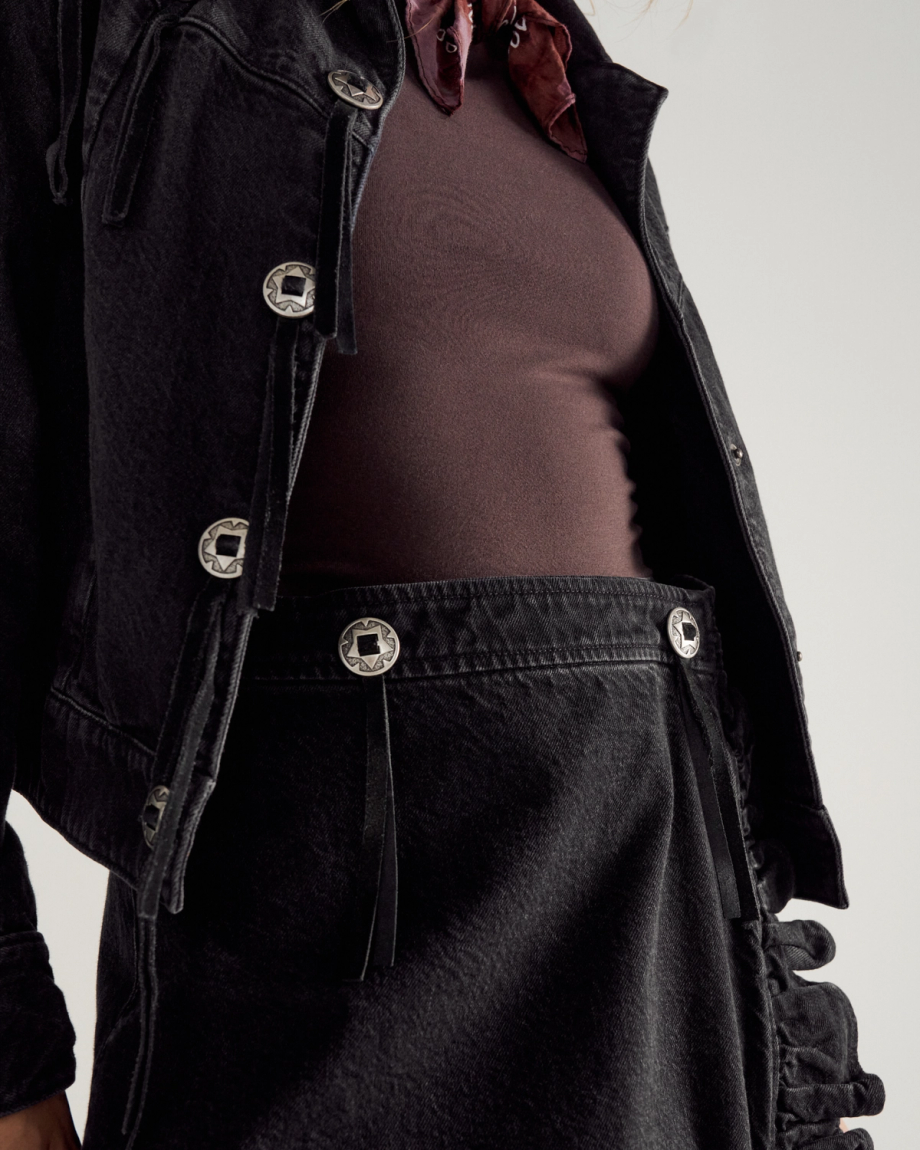 Women's Rodeo Maxi Denim Skirt - Image 3