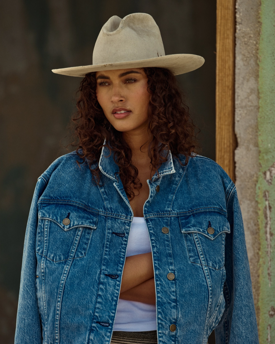 Women's Denim Trucker Jacket - Image 8