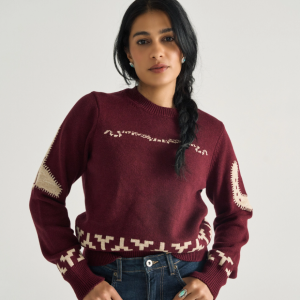 Women's Crew Neck Lucky Boots Sweater