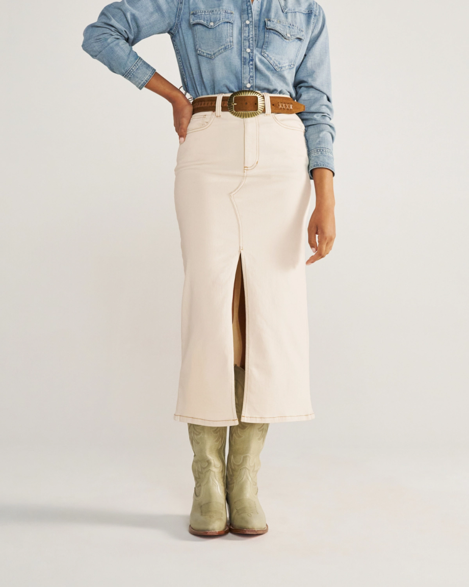 Women's Denim Midi Skirt