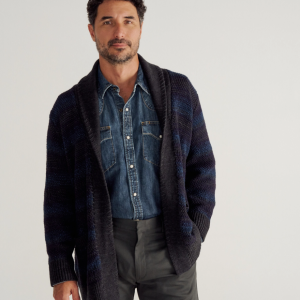 Men's Shawl Collar Wrap Sweater