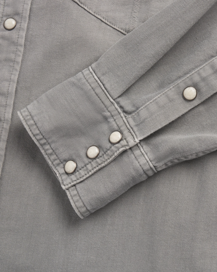 Men's Denim Long Sleeve Pearl Snap - Image 55