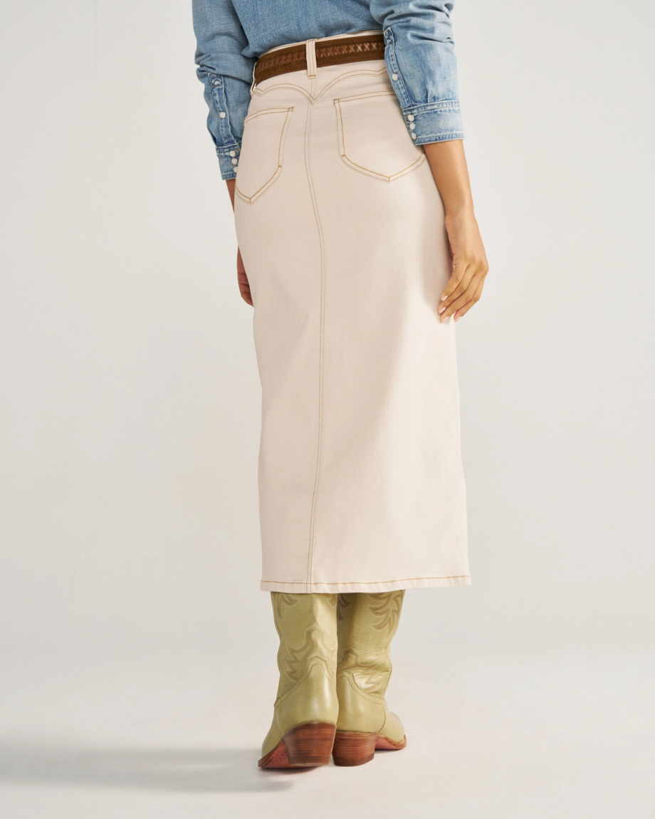 Women's Denim Midi Skirt - Image 2