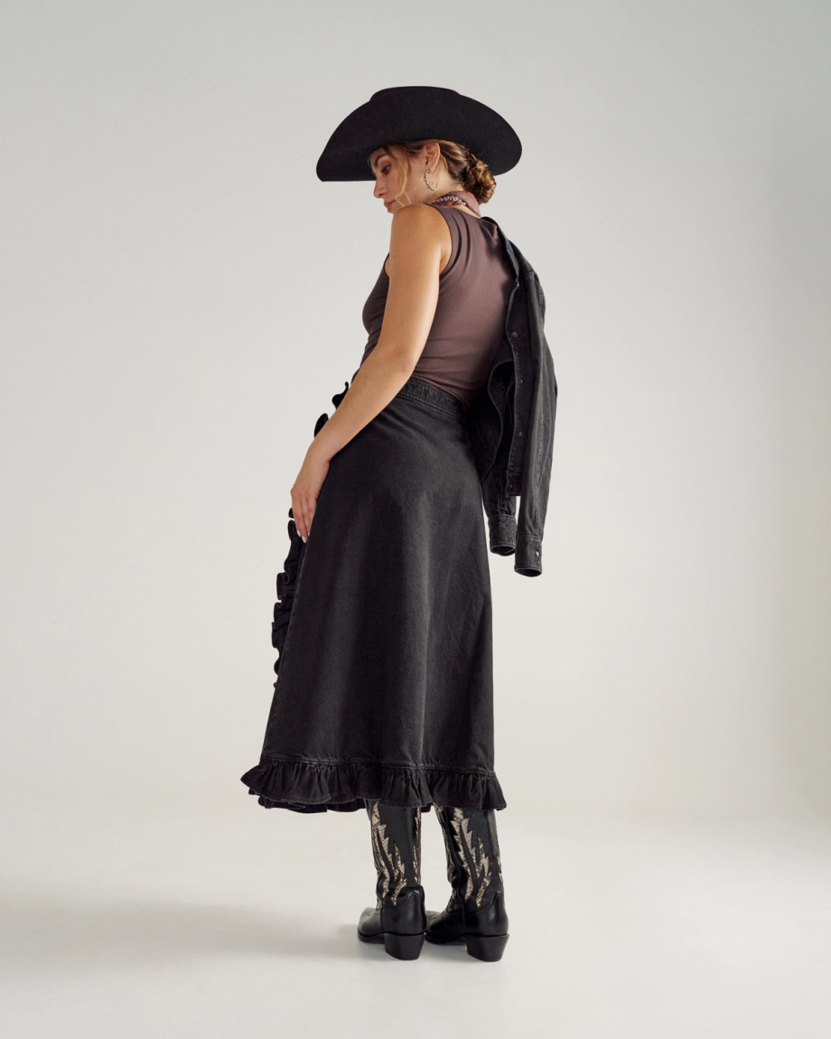 Women's Rodeo Maxi Denim Skirt - Image 2