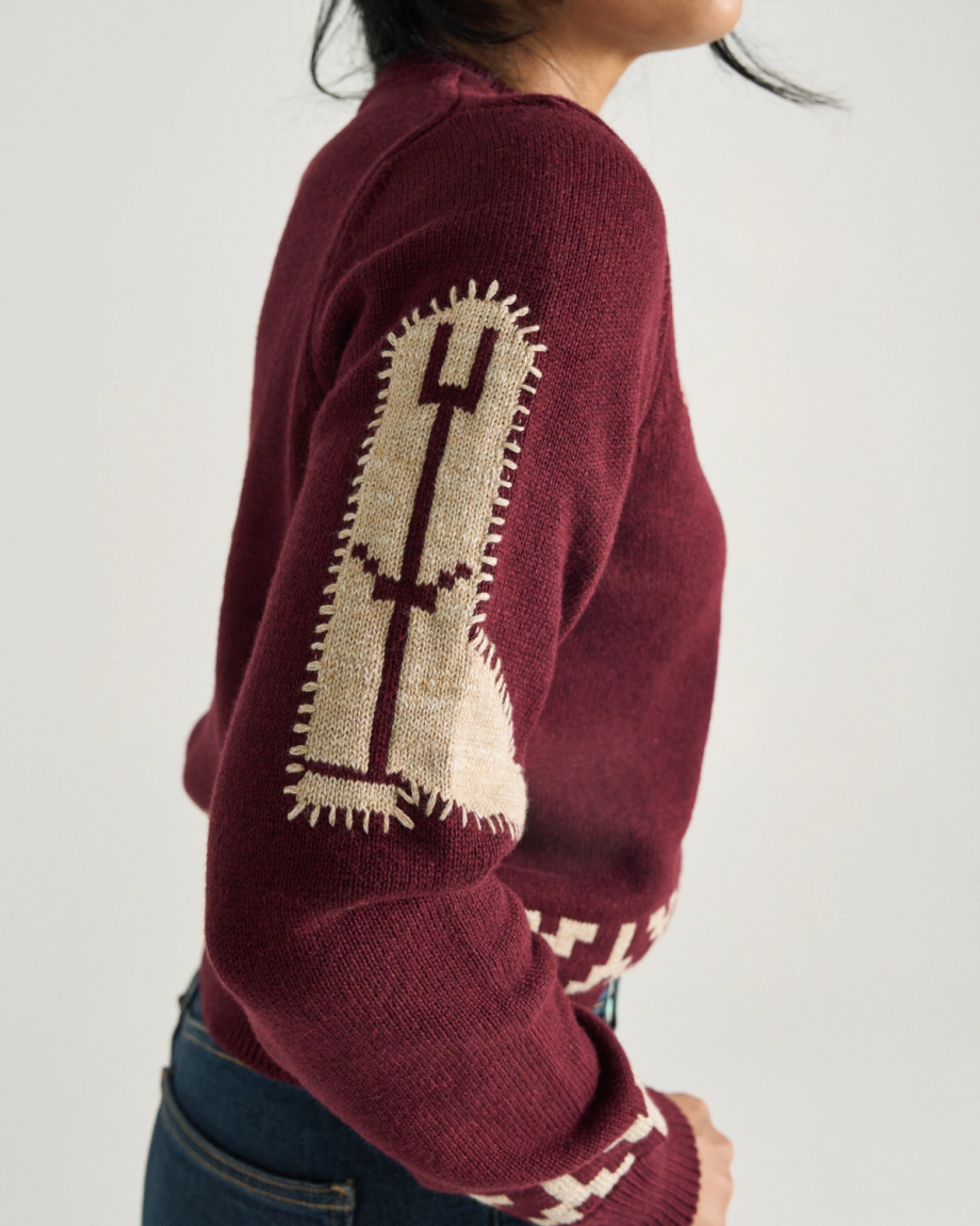 Women's Crew Neck Lucky Boots Sweater - Image 4