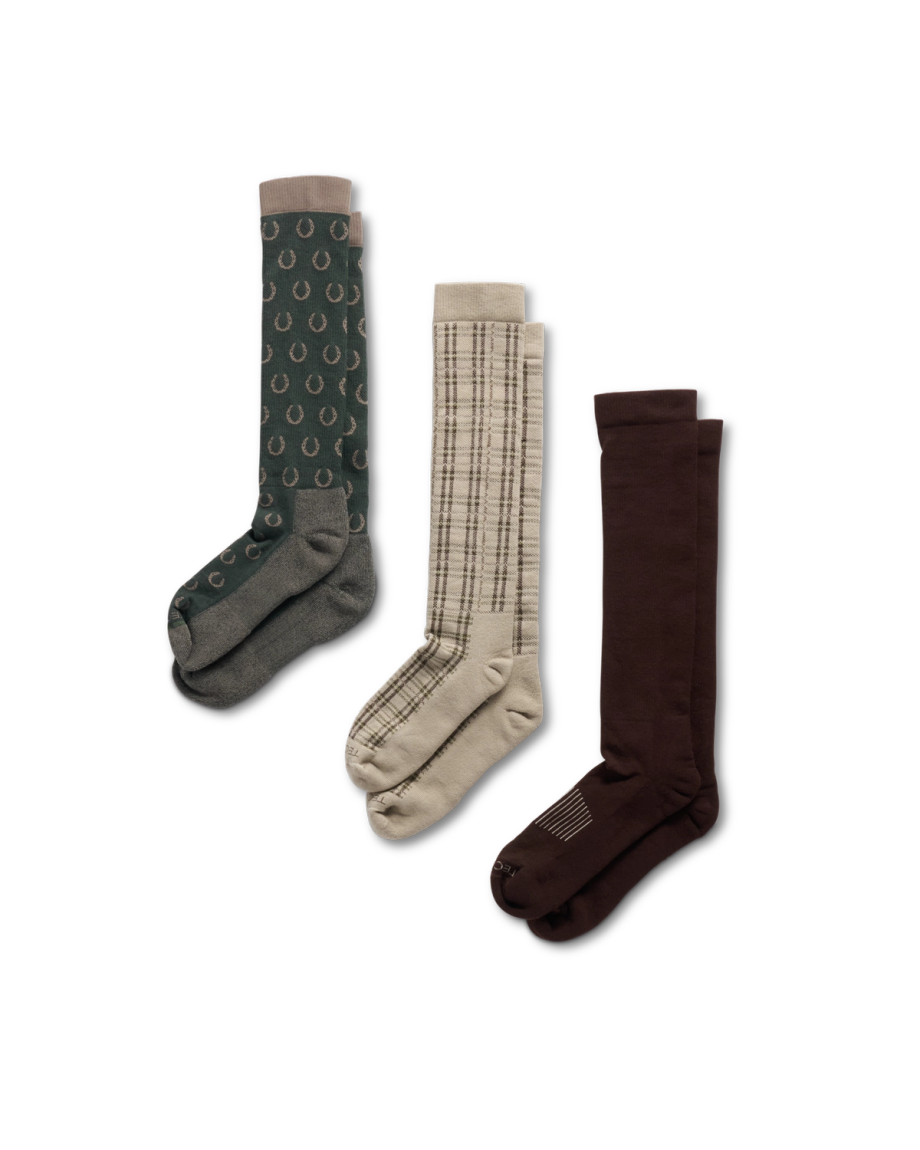 Over-the-Calf Plaid & Horseshoe Socks (3-Pack) - Image 26