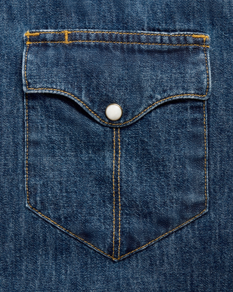 Men's Denim Long Sleeve Pearl Snap - Image 27