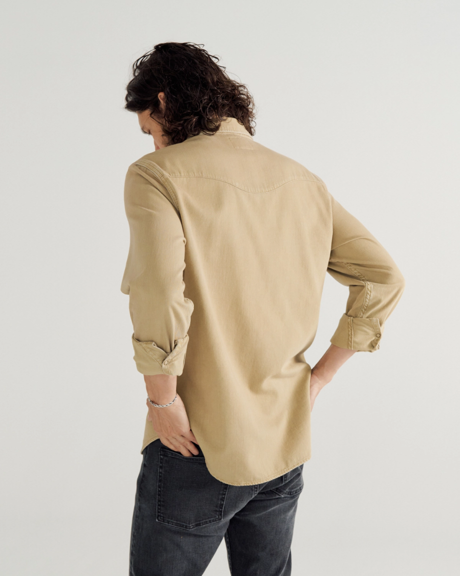 Men's Denim Long Sleeve Pearl Snap - Image 37