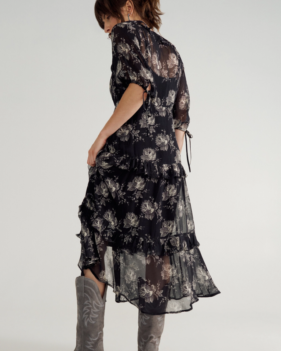 Women's Elbow-Length Maxi Dress - Image 8