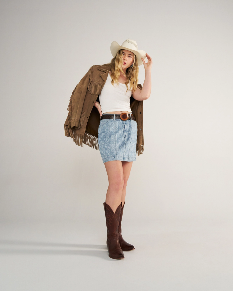 Women's High-Rise Denim Mini Skirt - Image 8