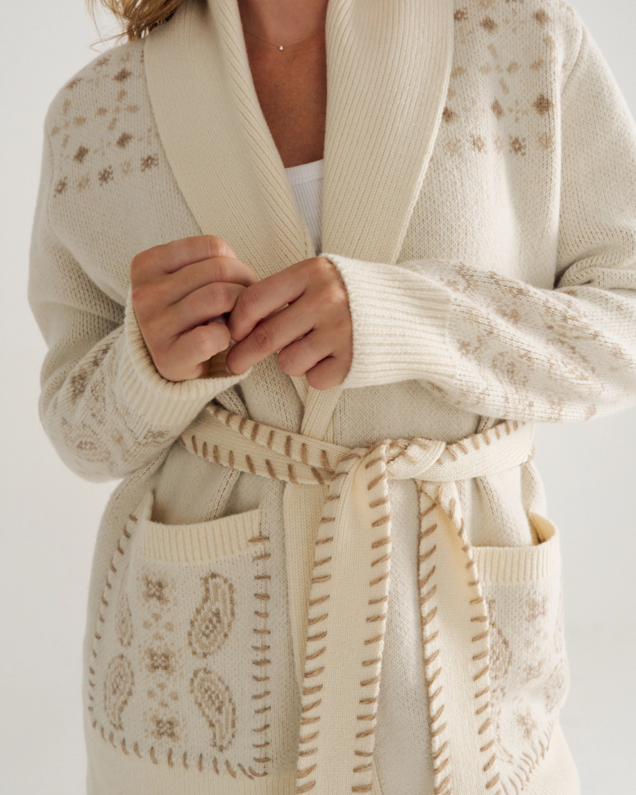 Women's Shawl Collar Wrap Sweater - Image 3