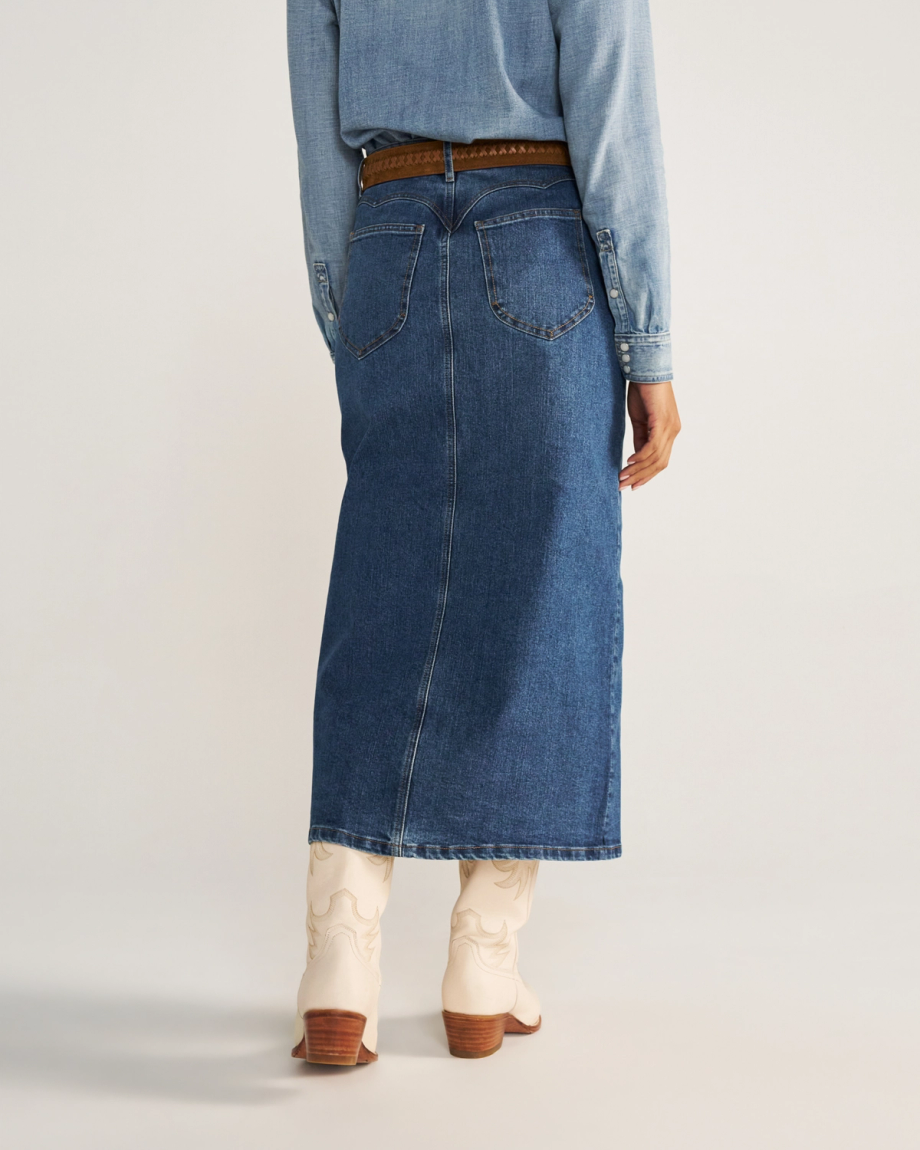 Women's Denim Midi Skirt - Image 8